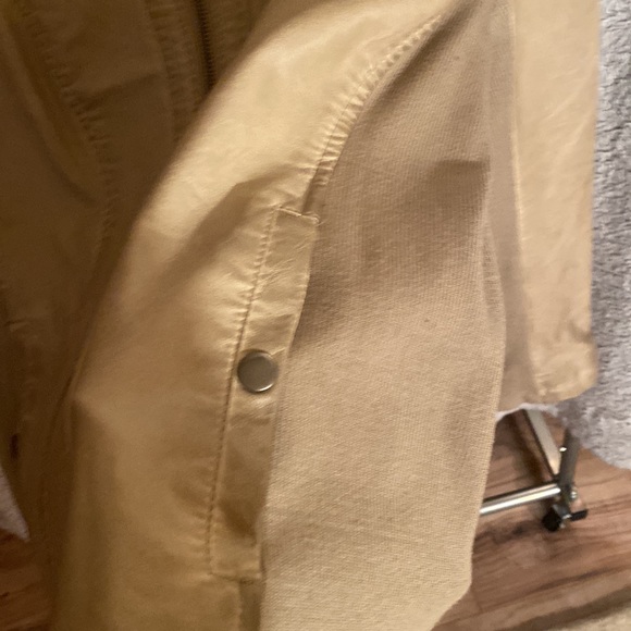 Sebby Tan Faux Leather Jacket Size XXL - Picture 9 of 11